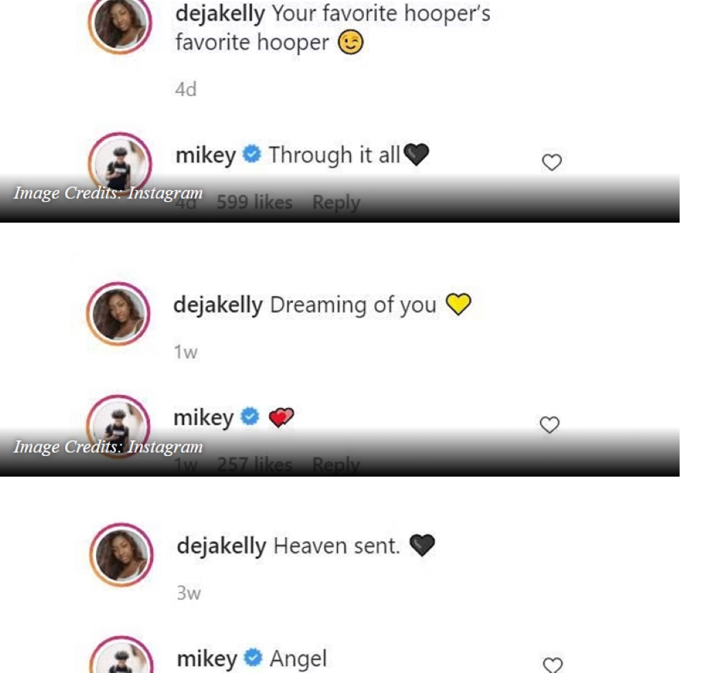 Mikey Williams and his rumored ex-girlfriend lovey dovey comments