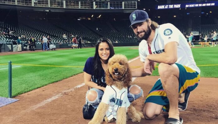 Robin Lopez and his soon-to-be wife Christine Vargas