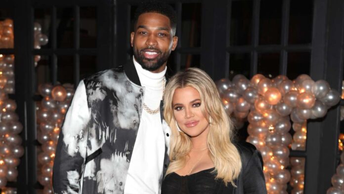 Tristan Thompson with his ex-girlfriend Khloe Kardashian