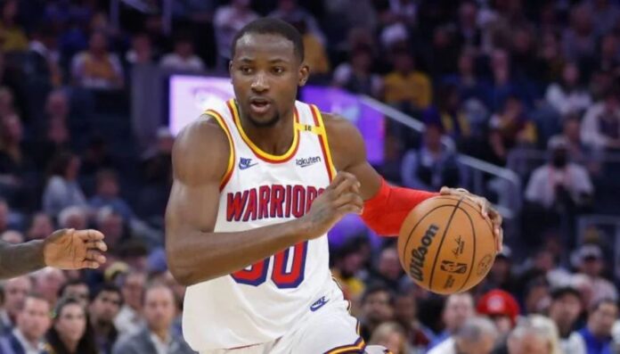 Jonathan Kuminga while playing for the Golden State Warriors