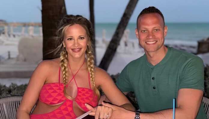 Kelsey Riggs and her husband Dalen Cuff during a dinner date