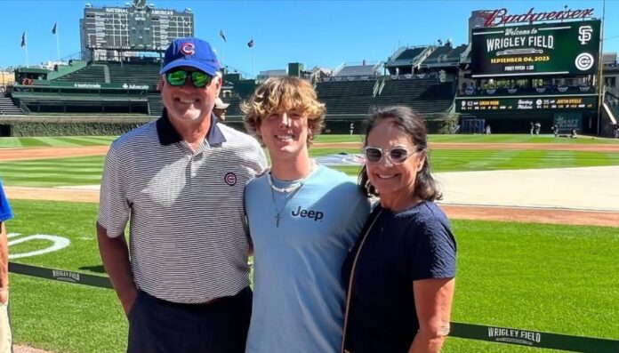 Ryne Sandberg and his wife Margaret with their oldest grandson