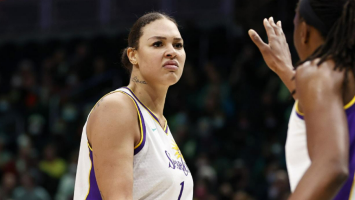 Liz Cambage making a face